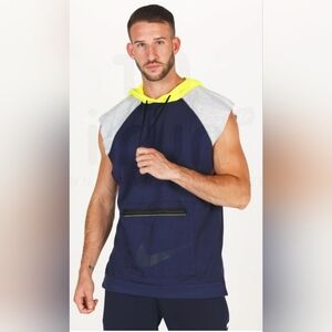 NEW Nike Men's Sleeveless Hoodie Fleece Sweater Hooded Training Workout Medium